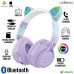 Headphone Bluetooth Gatinho LEF-1037 Lehmox - Lilás Azul